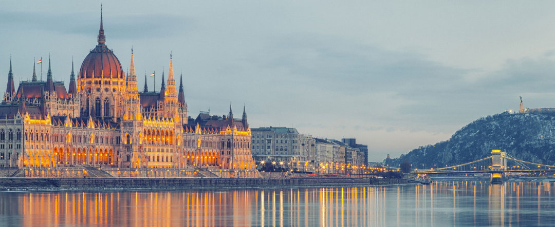 Budapest Parliament in the morning light.