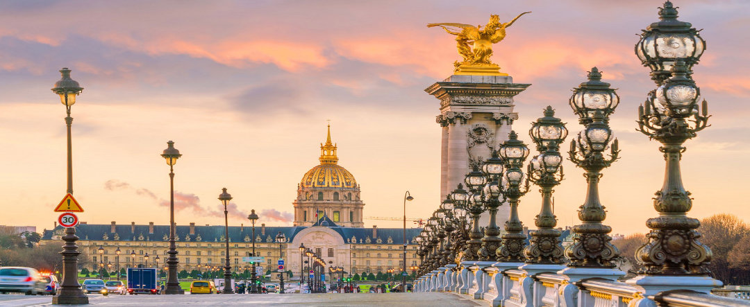 Vista del Palacio Nacional de los Inválidos en París.
