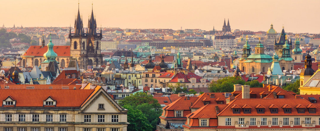 Vista aérea de Praga.